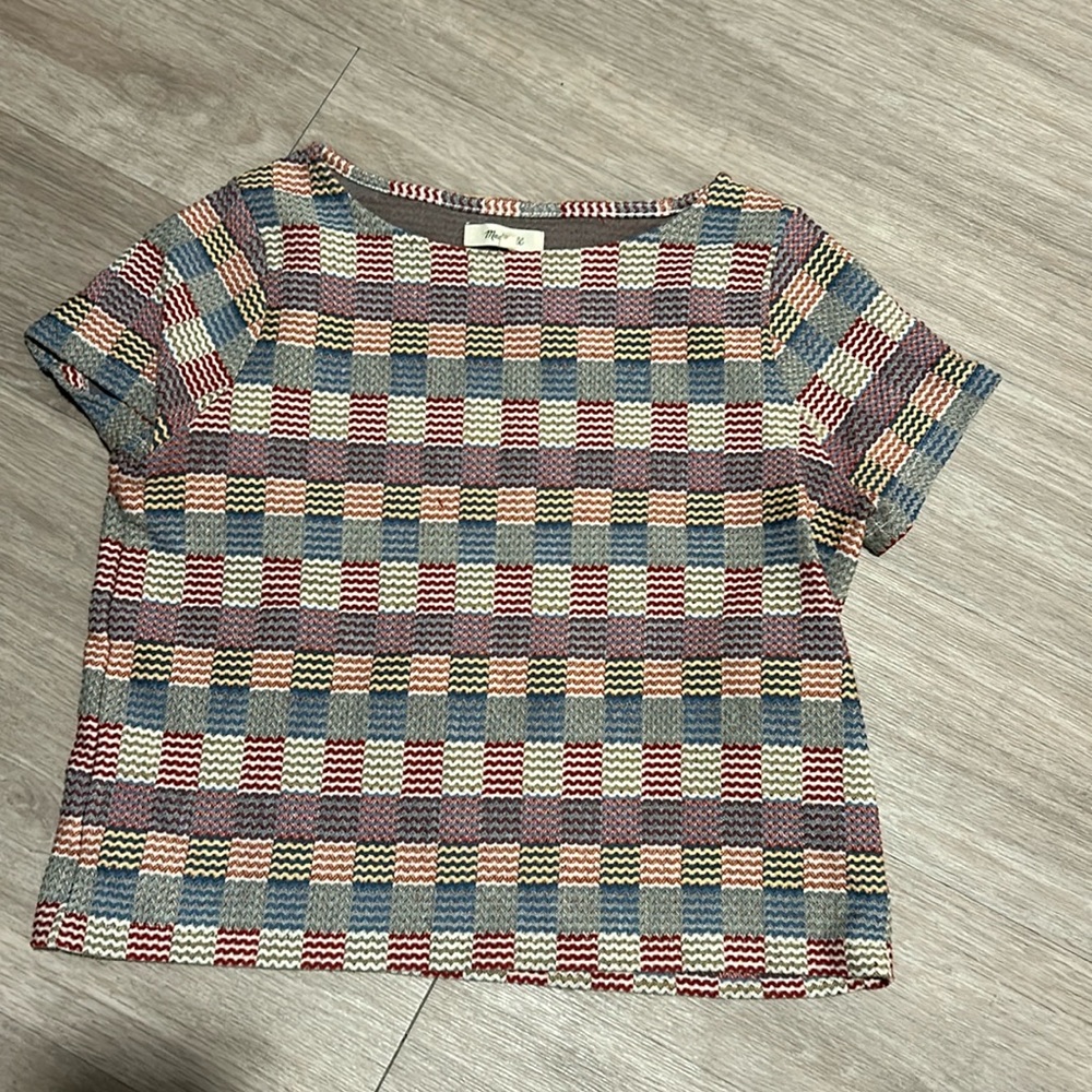 Madewell setlist jacquard boxy tee top XXS
